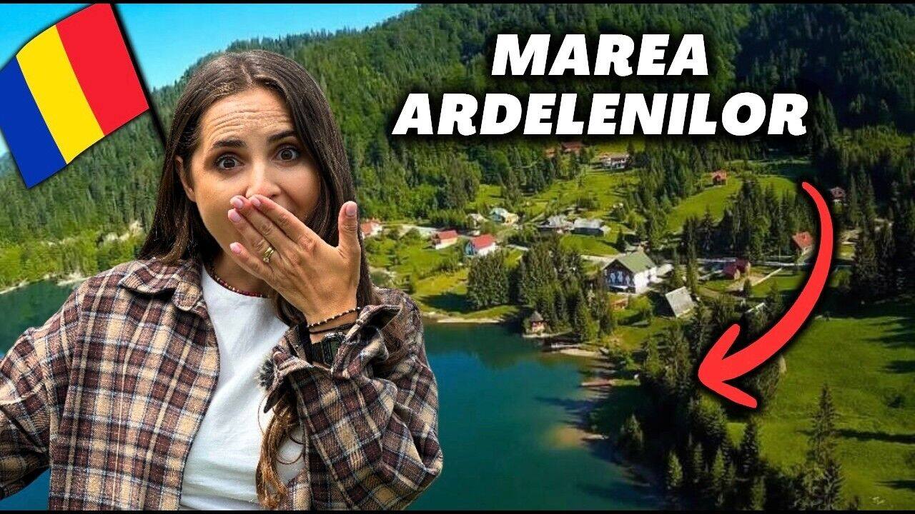 Autorulota SMP Travel lângă un lac de munte, cadru din vlogul 2 Hoinari
